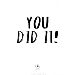 Kasia Lilja - You Did It! - Plakat - A4 - 