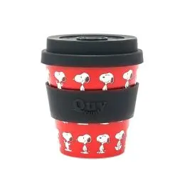 Quy Cup - Cappuccinokop - Cappuccino - Snoopy - Red - 230 ml -